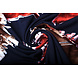 Jersey de Viscosa Lacquar Pluma Azul Marino Rojo