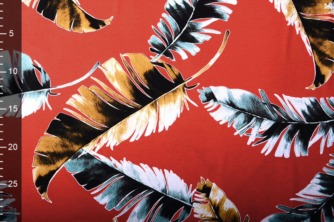 Viskose Jersey  Lacquar Pluma Rot