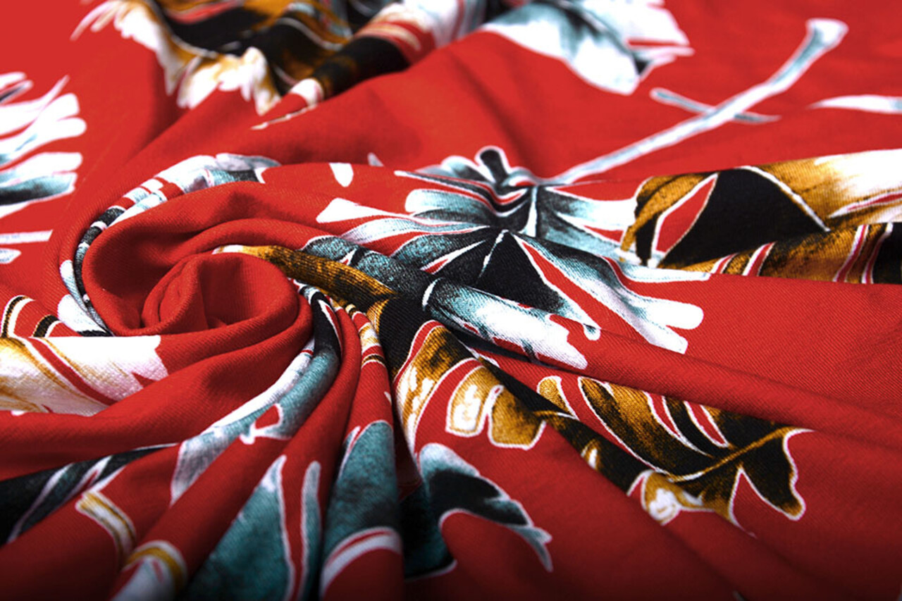 Viscose Jersey  Lacquar Pluma Red Viscose Jersey  Lacquar Pluma Red