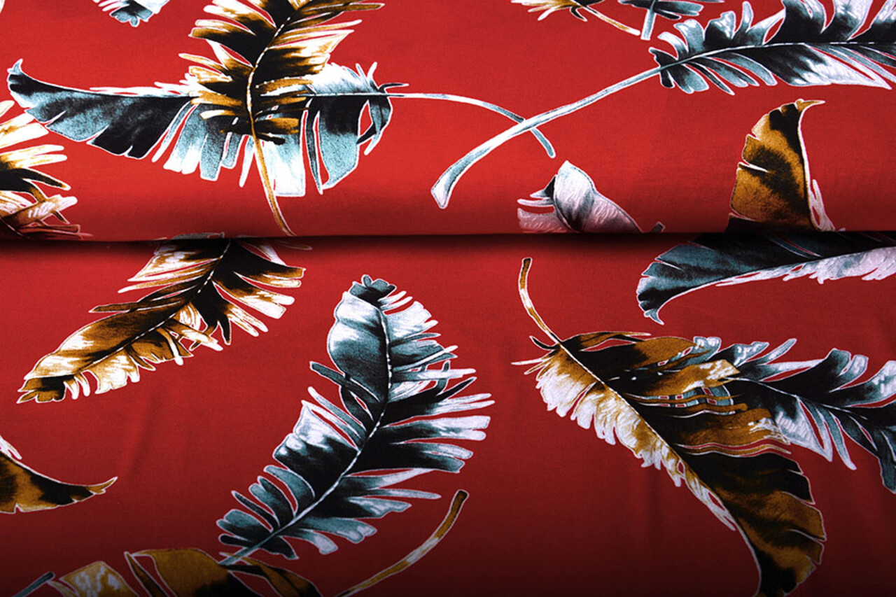 Viscose Jersey  Lacquar Pluma Red Viscose Jersey  Lacquar Pluma Red