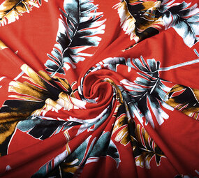 Viscose Jersey  Lacquar Pluma Red Viscose Jersey  Lacquar Pluma Red