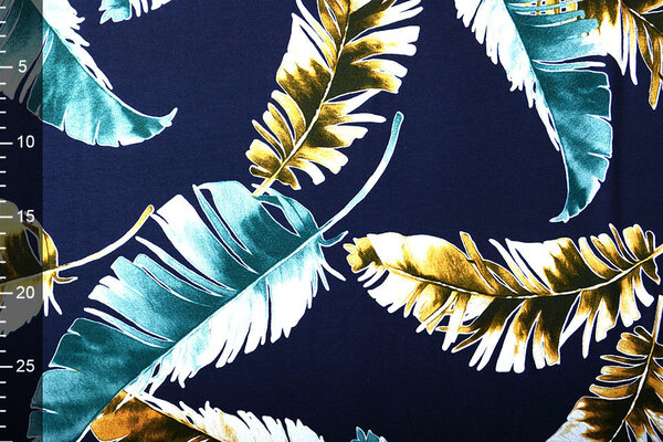 Viscose Jersey Lacquar Pluma Marine Groen Viscose Jersey Lacquar Pluma Marine Groen