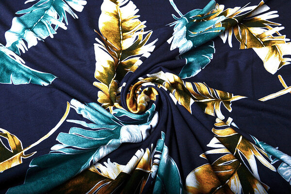 Jersey Viscose Lacquar Pluma Marine Vert Jersey Viscose Lacquar Pluma Marine Vert