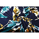 Viscosa Jersey Laccato Pluma Blu Navy Verde