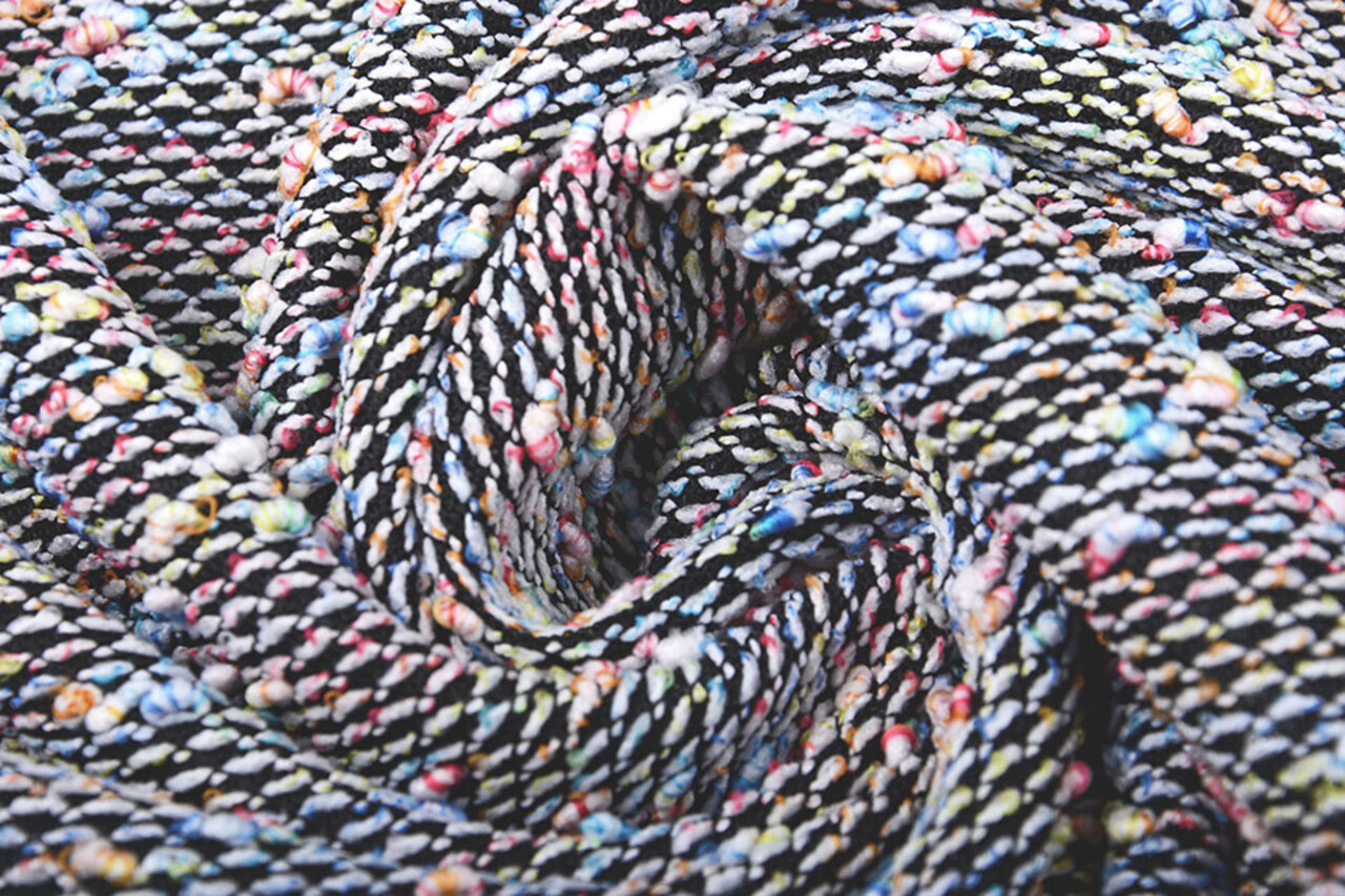 Bouclé gebreid multi-color
