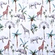 100% Katoen Tropische Olifant Giraffe