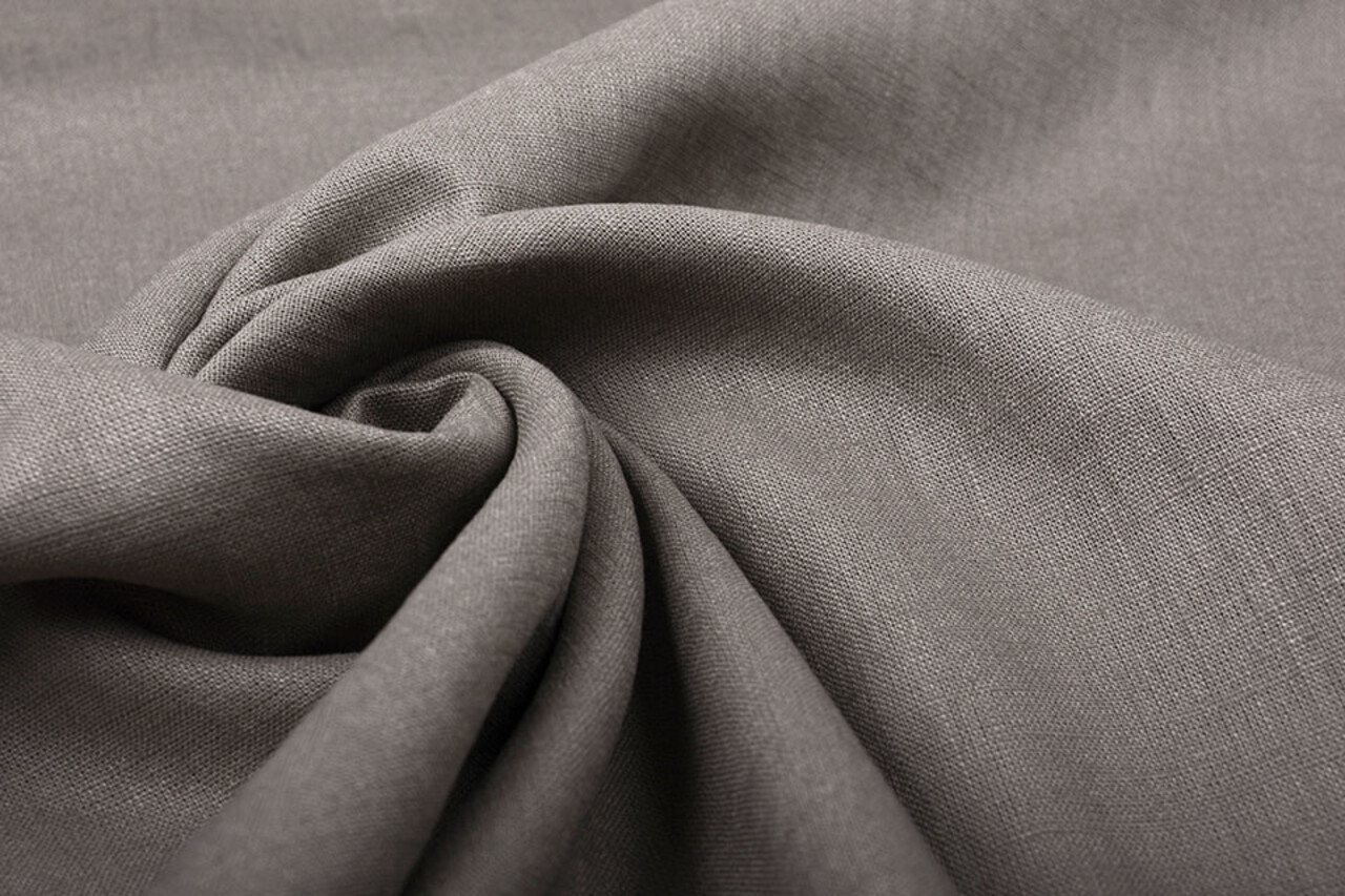 Oeko-Tex®  Gewaschenes Leinen Dunkel Taupe Oeko-Tex®  Gewaschenes Leinen Dunkel Taupe
