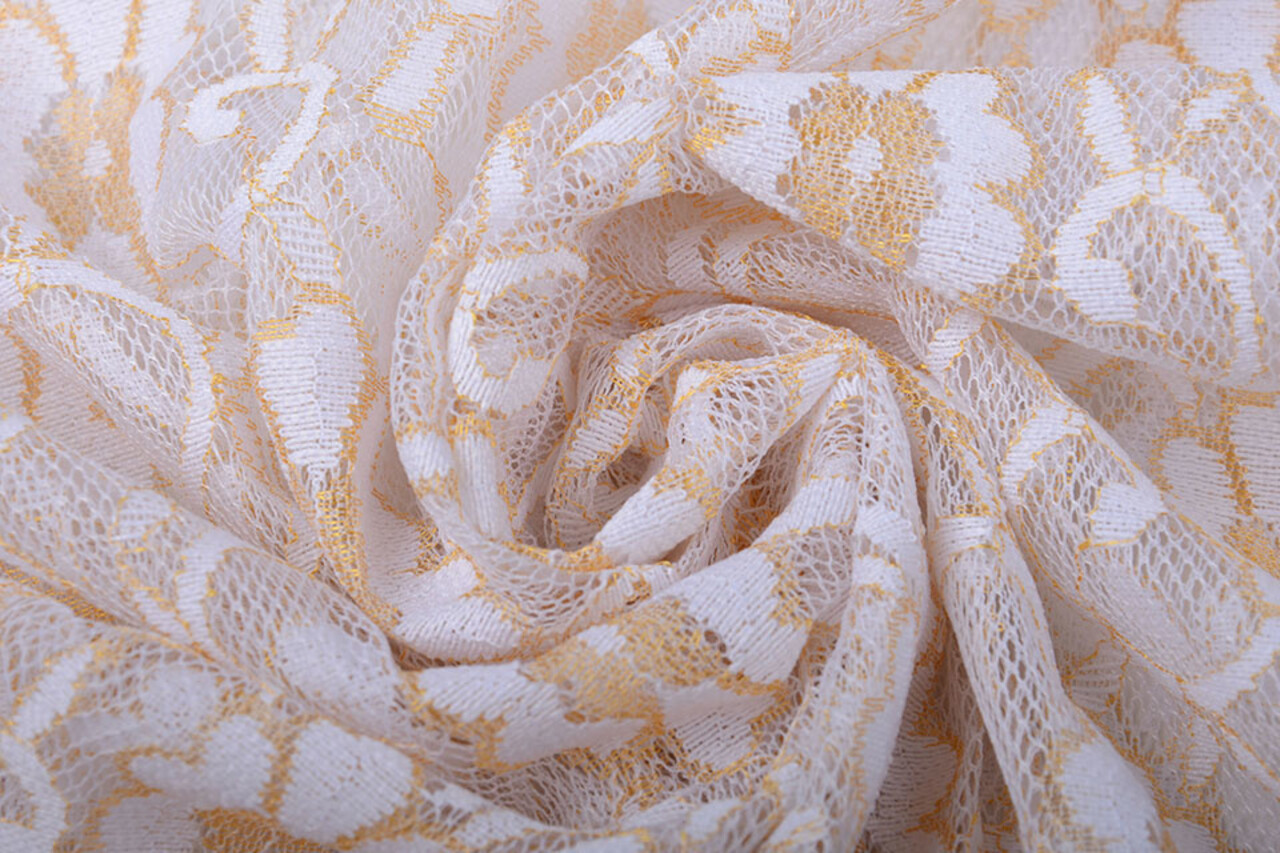 Pizzo Fiori Bianco Oro Pizzo Fiori Bianco Oro
