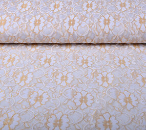 Dentelle Fiori Blanc Or Dentelle Fiori Blanc Or
