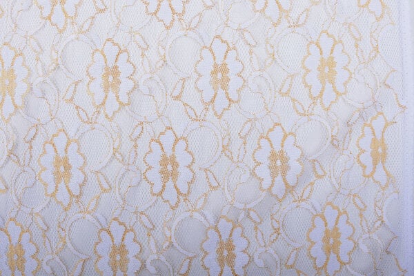 Dentelle Fiori Blanc Or Dentelle Fiori Blanc Or