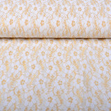 SpitzenStoff Ziedri Weiß Gold SpitzenStoff Ziedri Weiß Gold