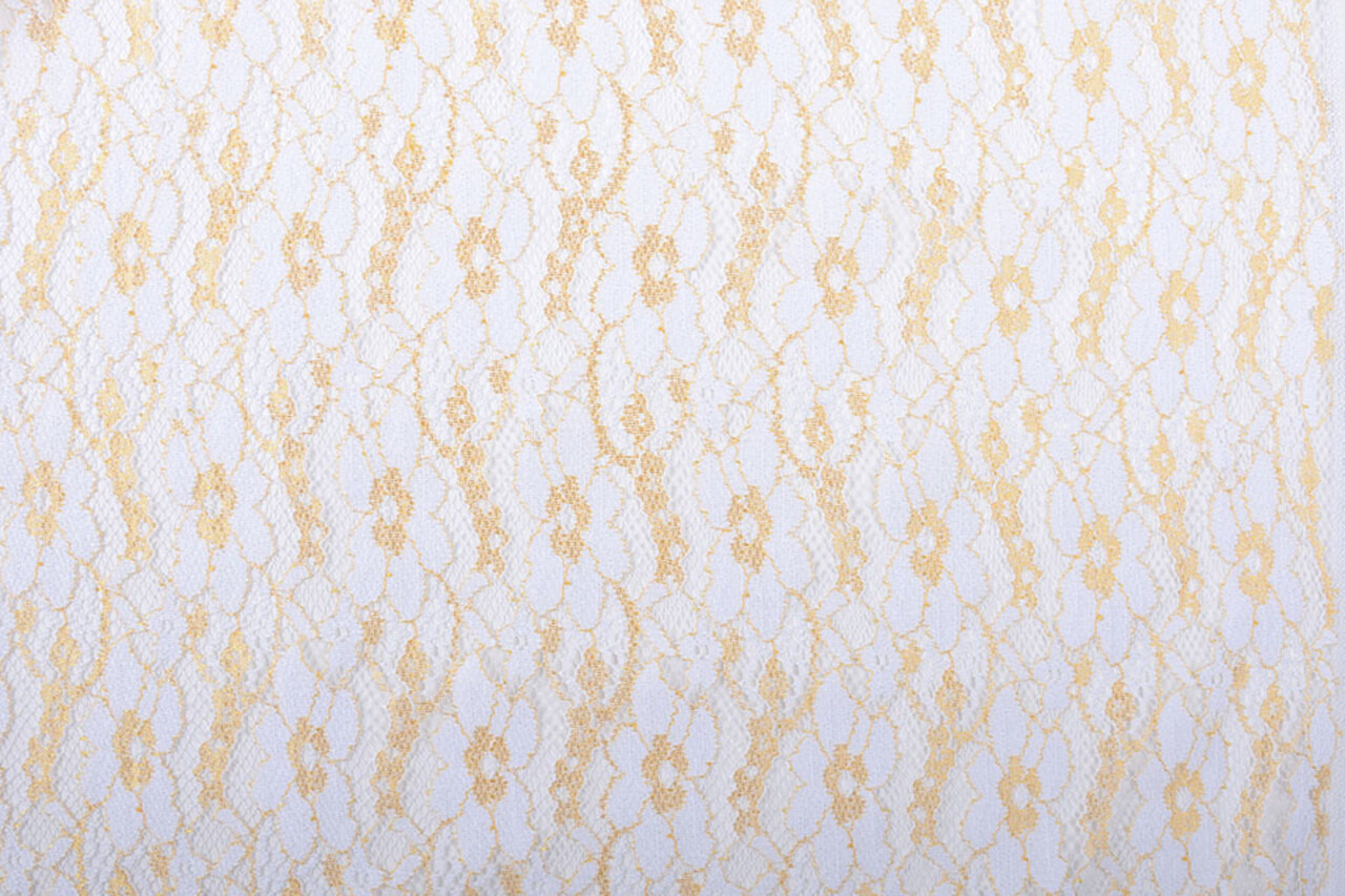 SpitzenStoff Ziedri Weiß Gold SpitzenStoff Ziedri Weiß Gold