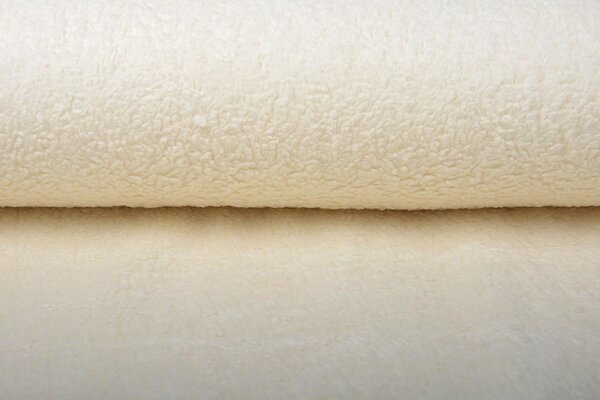 Coton Teddy Tissu Crème
