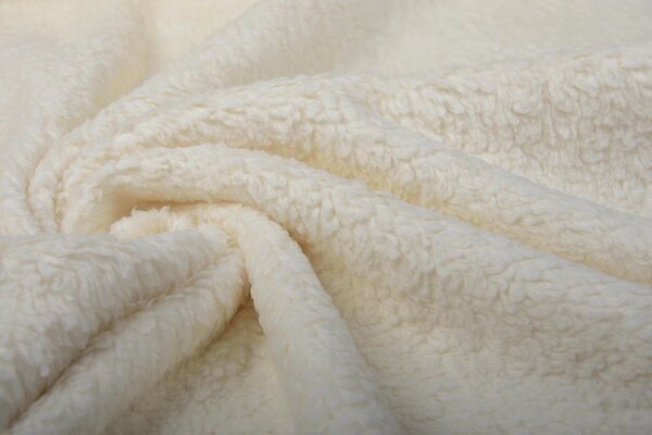 Katoen Teddy Stof Creme