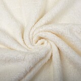 Tessuto Teddy di Cotone Crema