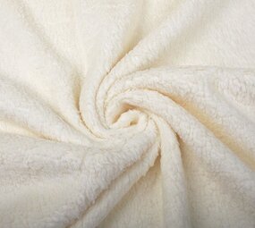 Baumwolle Teddystoff Creme