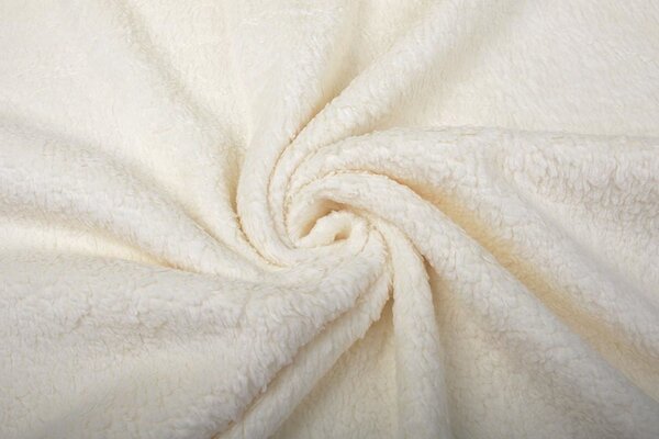 Cotton Teddy Fabric Creme