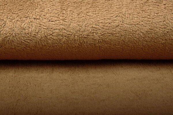 Cotton Teddy Fabric Light Mocha Brown Cotton Teddy Fabric Light Mocha Brown