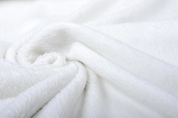 Cotton Teddy Fabric White