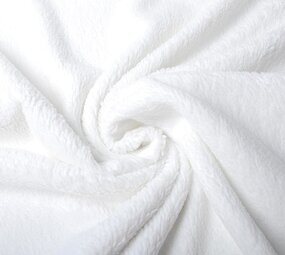 Tessuto Teddy di Cotone Bianco Tessuto Teddy di Cotone Bianco