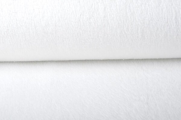 Cotton Teddy Fabric White