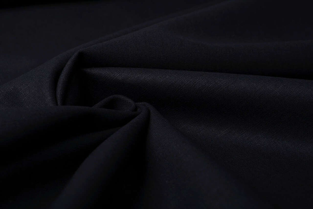 Oeko-Tex®  Stretch Washed Linen Black