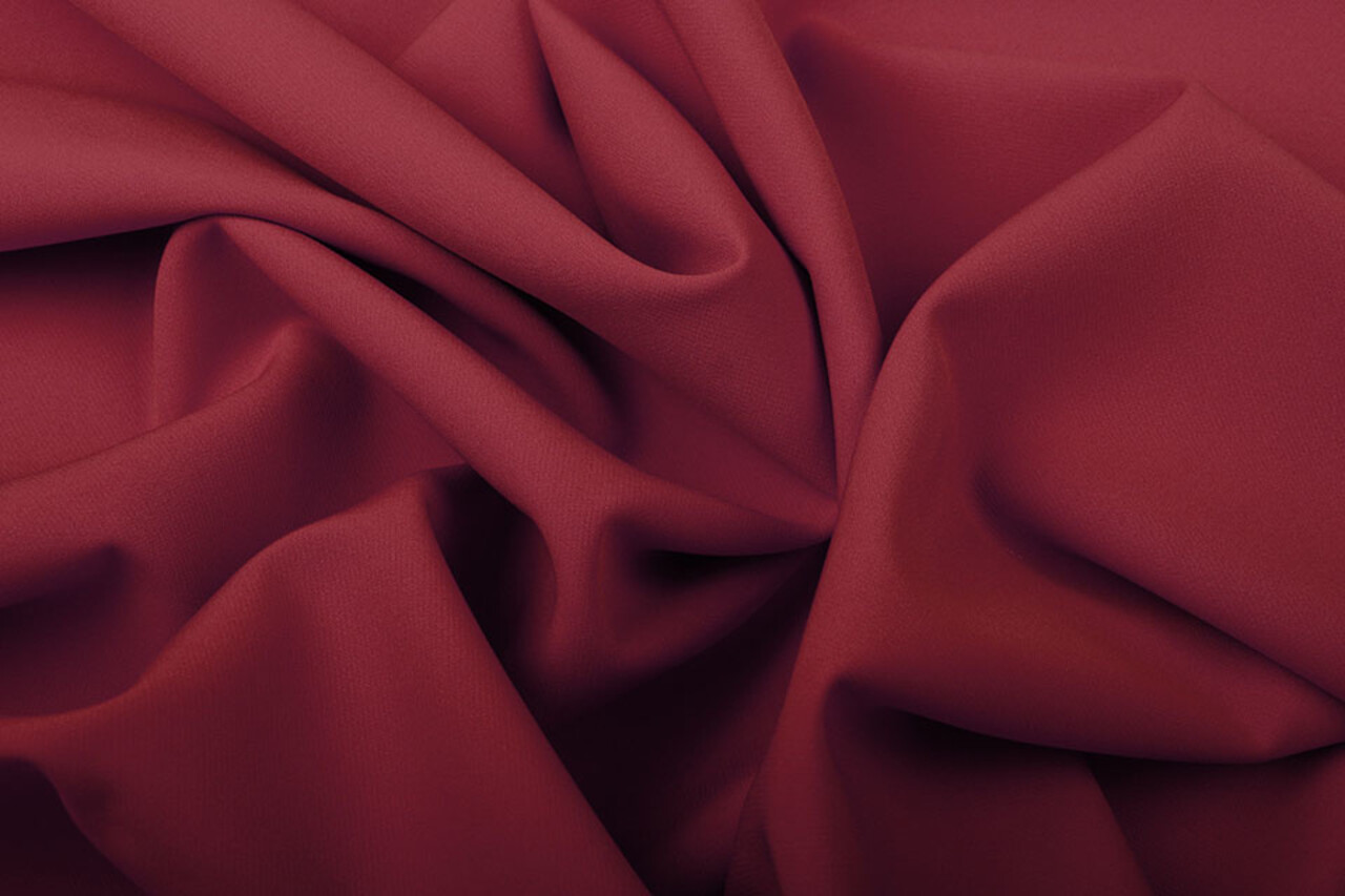 Crepe Stretch Wine Red