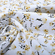 100% Washed Cotton Trandafiri Flowers Ocher Yellow