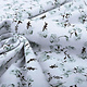 100% Washed Cotton Trandafiri Flowers Old Green