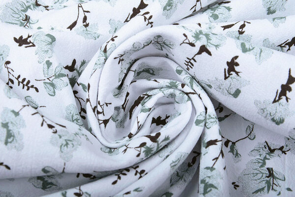 100% Gewassen Katoen Trandafiri Bloemen Oud Groen 100% Gewassen Katoen Trandafiri Bloemen Oud Groen