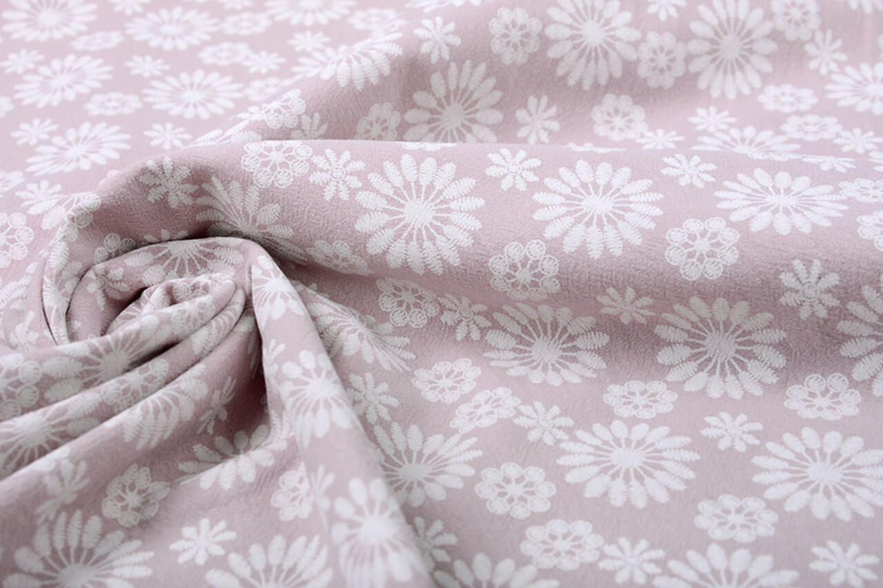 100% Washed Cotton Bulatan Mandala Old Lilac