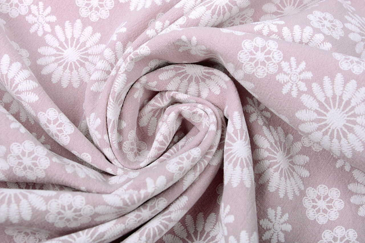 100% Washed Cotton Bulatan Mandala Old Lilac