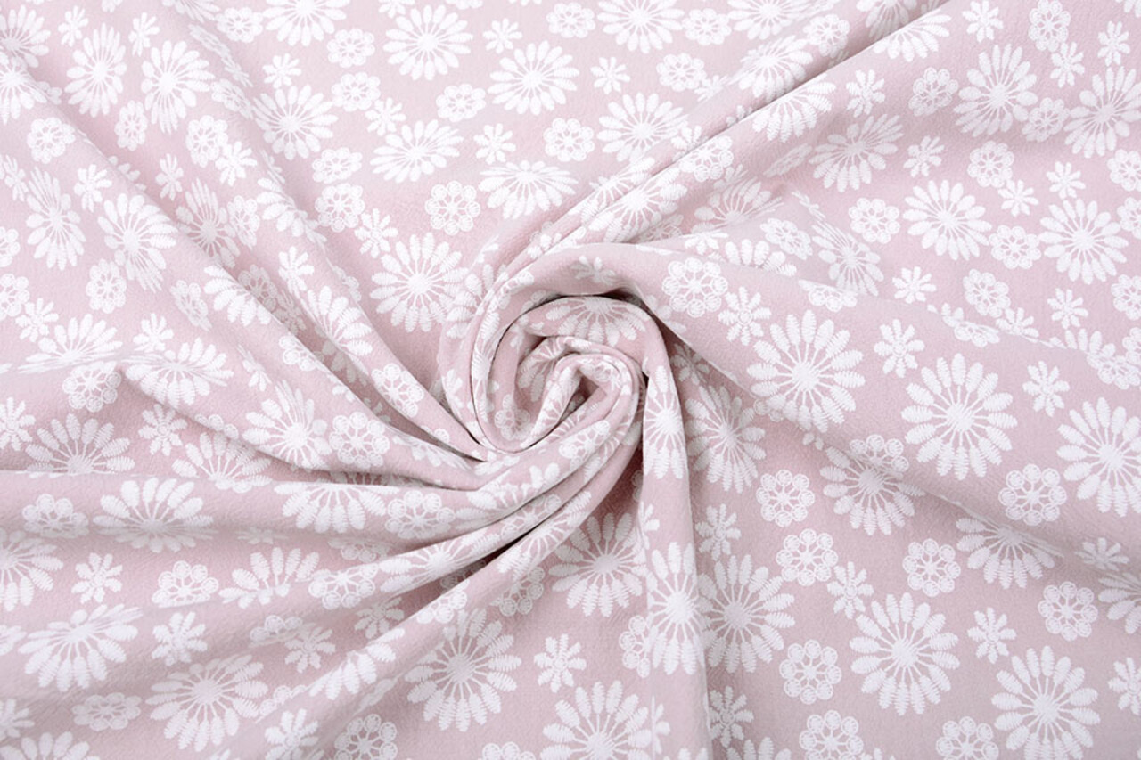 100% Washed Cotton Bulatan Mandala Old Lilac