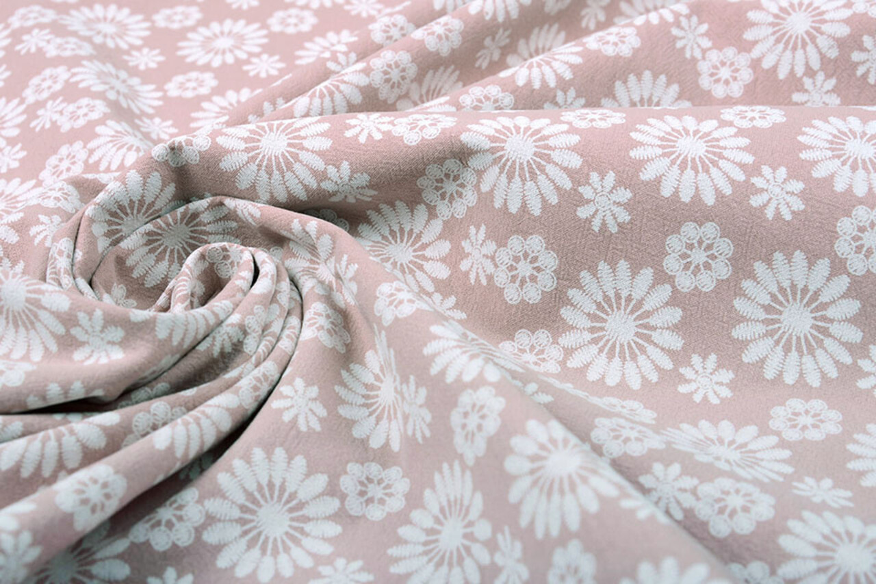 100% Gewassen Katoen Bulatan Mandala Oud Roze