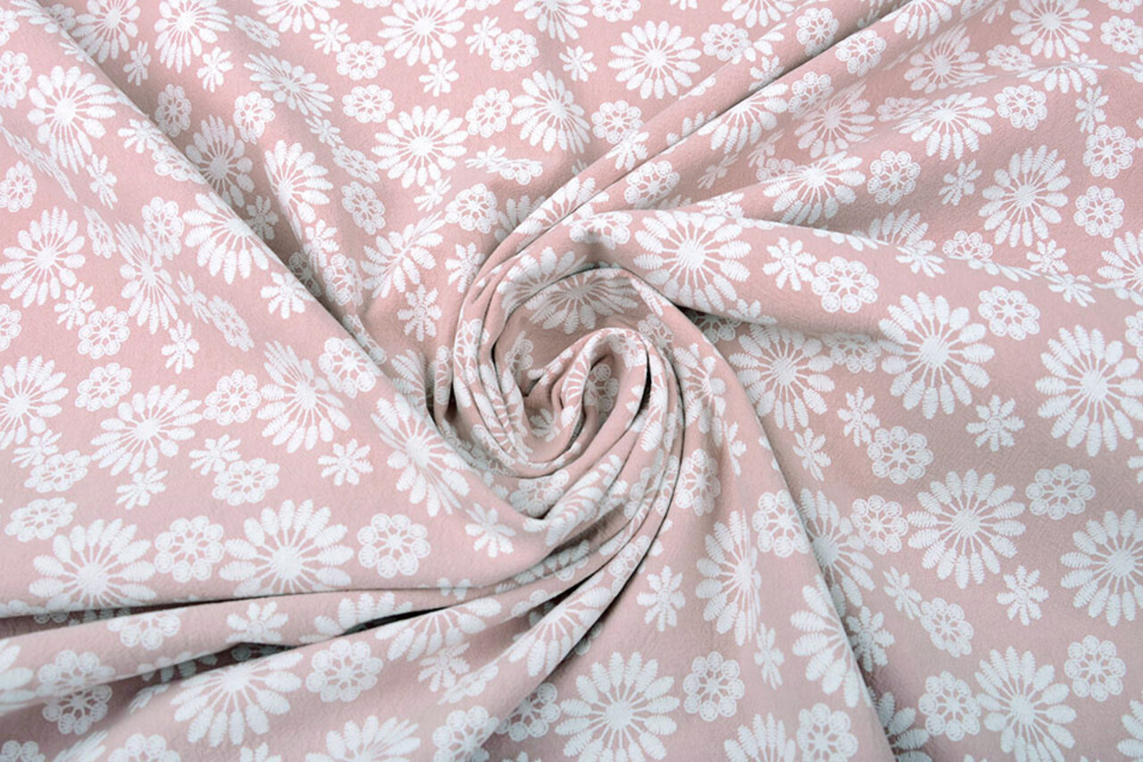 100% Gewassen Katoen Bulatan Mandala Oud Roze