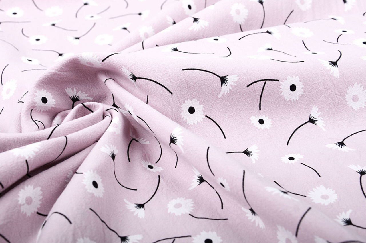 100% Washed Cotton Margarida Old Lilac