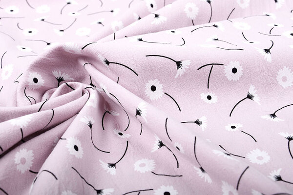 100% Washed Cotton Margarida Old Lilac