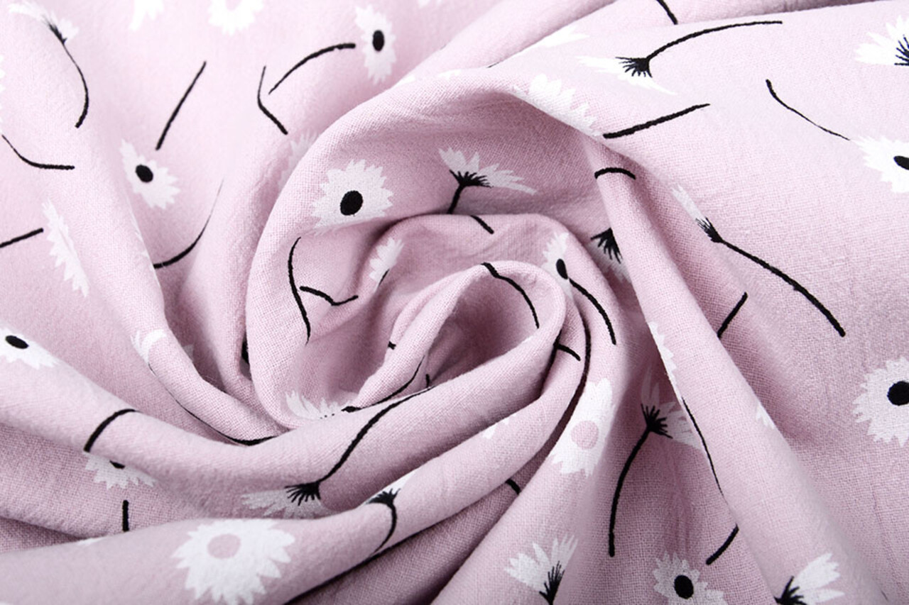 100% Washed Cotton Margarida Old Lilac