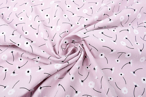 100% Washed Cotton Margarida Old Lilac