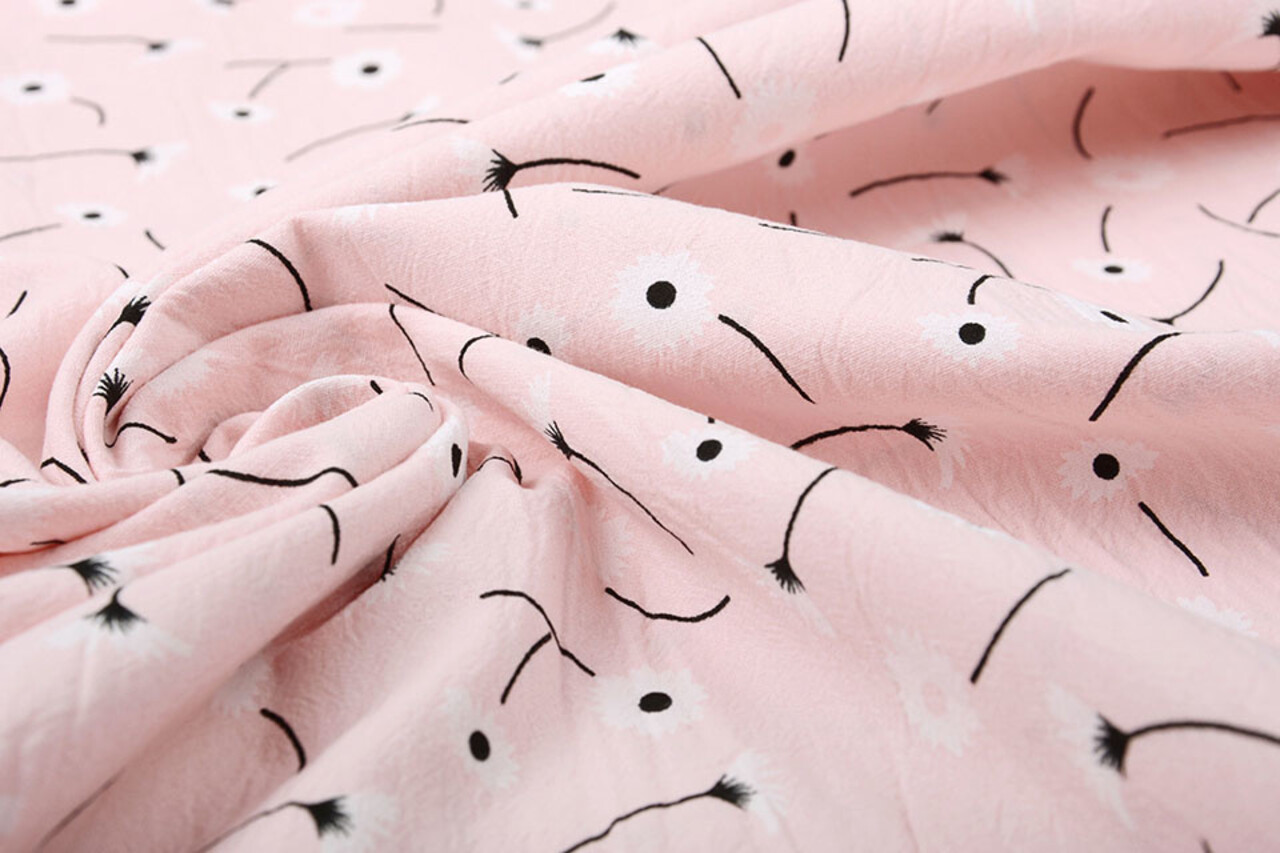 100% Gewaschene Baumwolle Margarida Hell Rosa