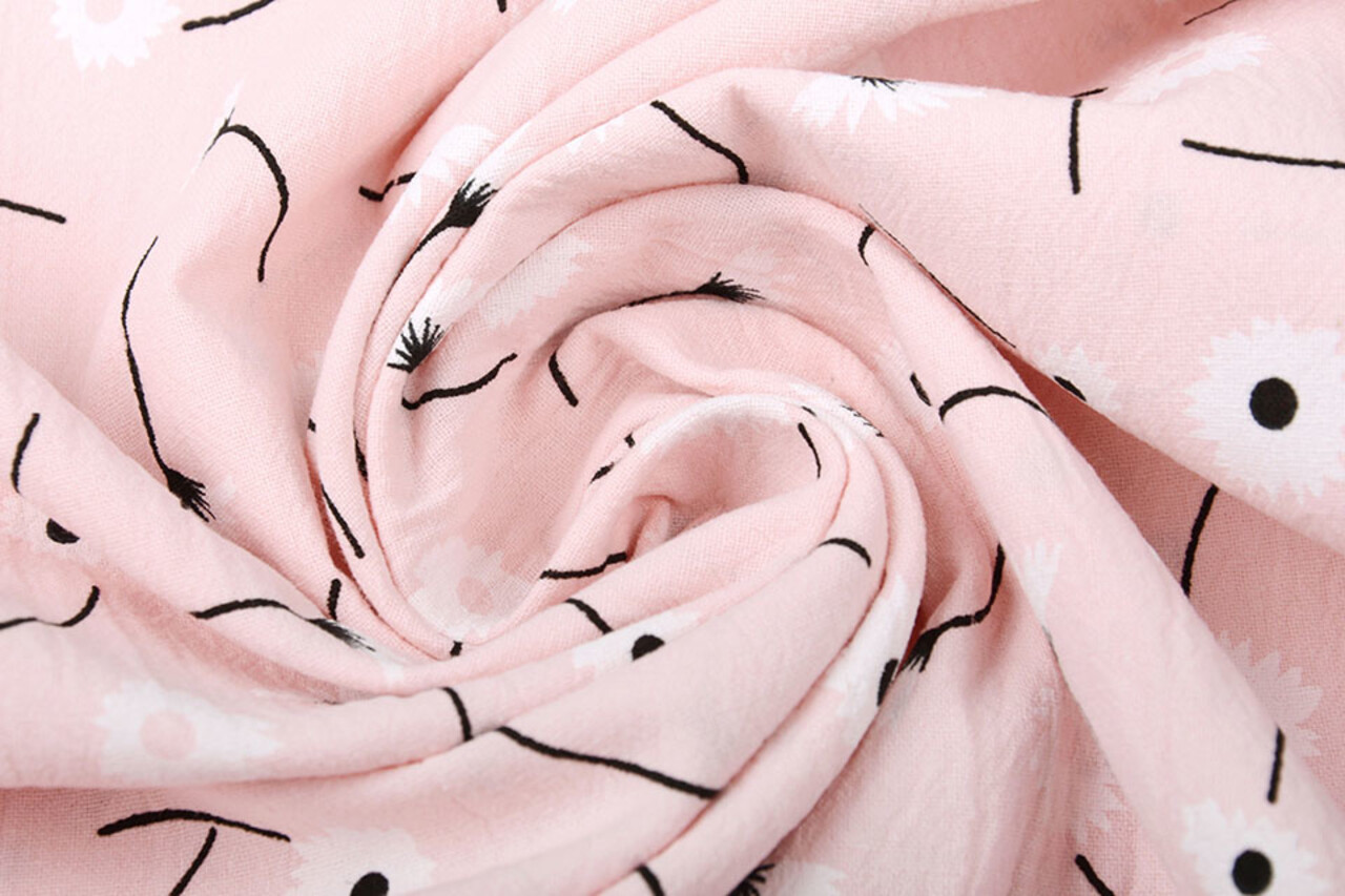 100% Gewassen Katoen Margarida Licht Roze