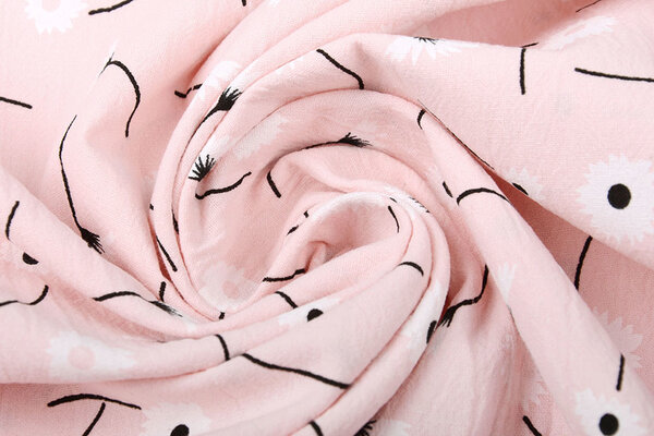 100% Gewaschene Baumwolle Margarida Hell Rosa