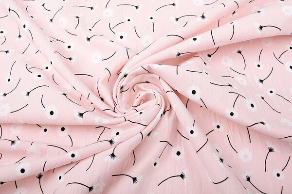 100% Gewaschene Baumwolle Margarida Hell Rosa