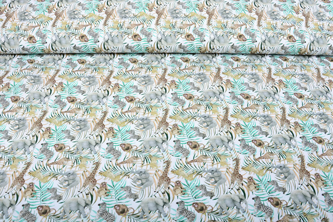 100% Cotone Wilde Safari Dieren 100% Cotone Wilde Safari Dieren