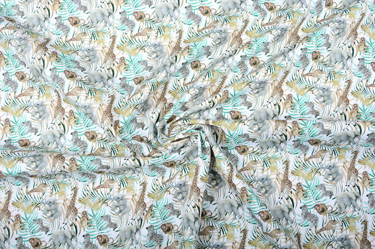 100 % Coton Wilde Safari Animaux