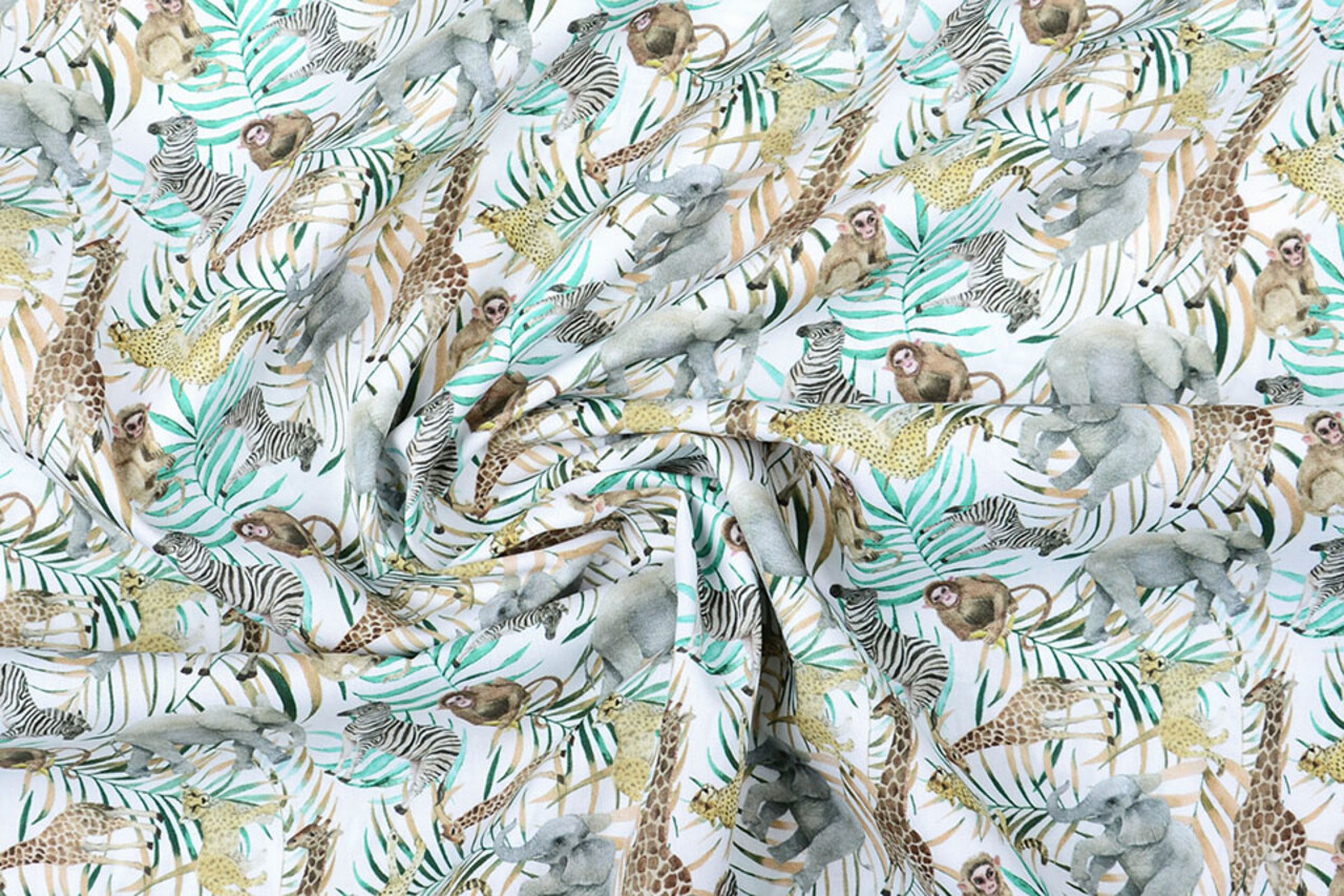 100% Cotone Wilde Safari Dieren 100% Cotone Wilde Safari Dieren