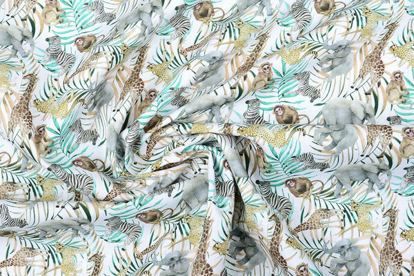 100% Cotone Wilde Safari Dieren 100% Cotone Wilde Safari Dieren