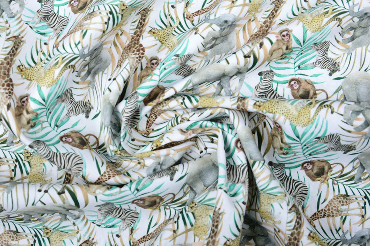 100% Cotone Wilde Safari Dieren 100% Cotone Wilde Safari Dieren