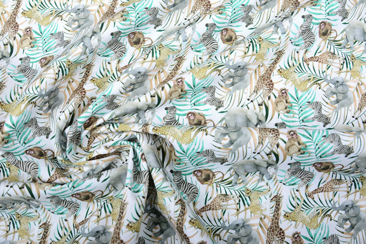 100% Cotone Wilde Safari Dieren 100% Cotone Wilde Safari Dieren