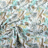 100% Algodón Wilde Safari Animales